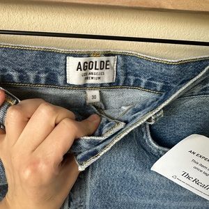 Agolde denim mini skirt